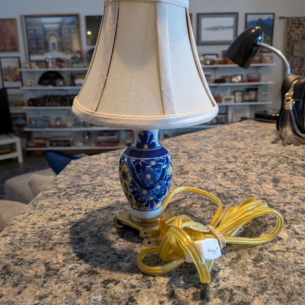 Tiny Accent Lamp Blue Yellow Gold - Picture 2 of 5